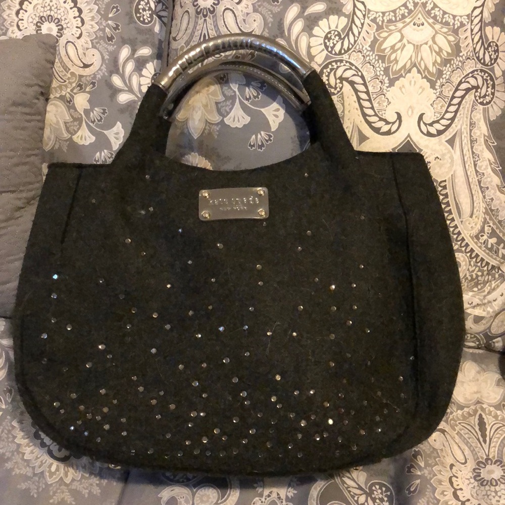 Kate Spade Tote. Charcoal Grey with crystal bling.